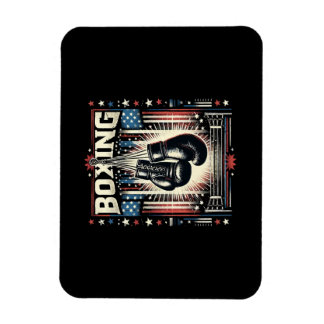 Imán Bandera estadounidense en problemas de boxeo - Box