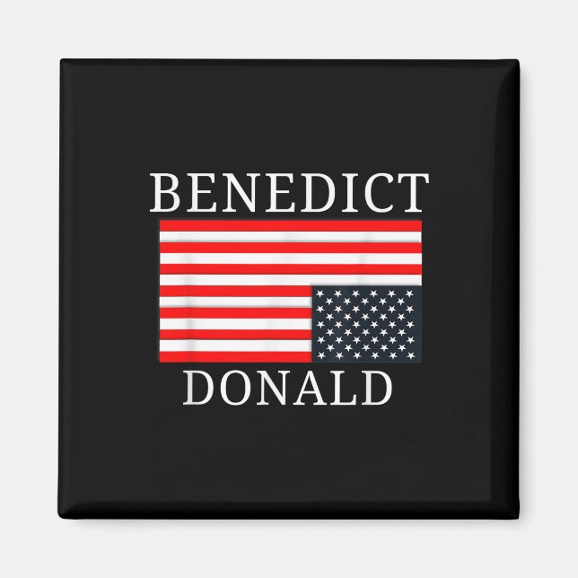 Imán Bandera estadounidense graciosa Benedicto Donald A (Frente)