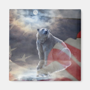Imán Bandera estadounidense para el polar de Alaska