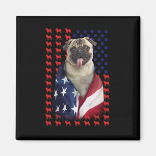 Imán Bandera estadounidense Puggy