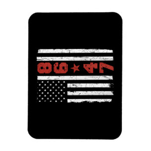 Imán Bandera estadounidense retro vintage 86 47 anti Tr