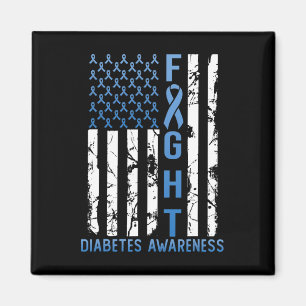 Imán Bandera Estadounidense Tipo 2 Tipo 1 Diabetes Awar