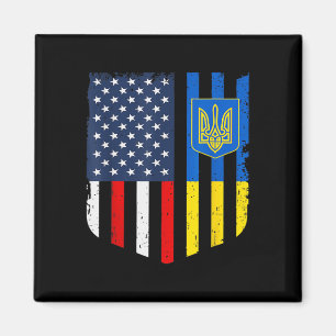 Imán Bandera estadounidense ucraniana Ucrania Estados U