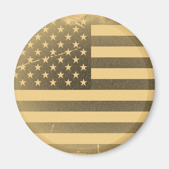 Imán Bandera estadounidense vintage (Frente)