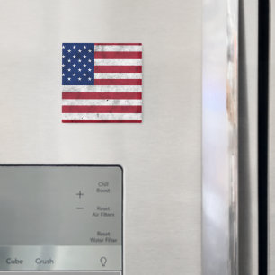 Imán Bandera estadounidense vintage azul rojo blanco pa