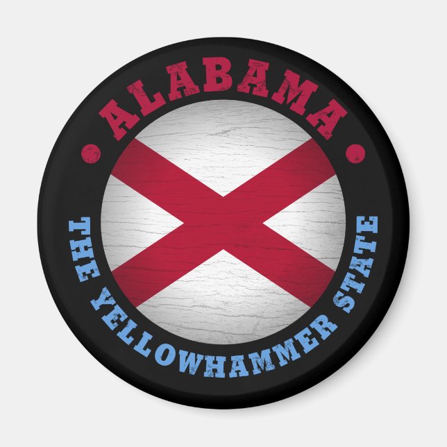 IMÁN BANDERA ESTATAL DE ALABAMA (Frente)