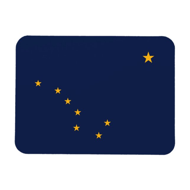 Imán Bandera estatal de Alaska (Horizontal)
