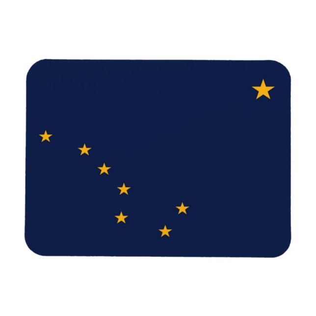 Imán Bandera estatal de Alaska, Estados Unidos (Horizontal)