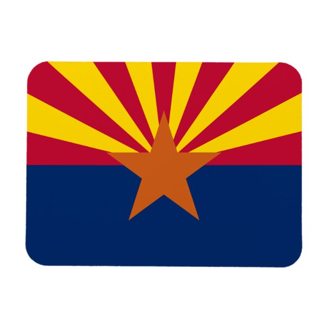 Imán Bandera Estatal de Arizona (Horizontal)