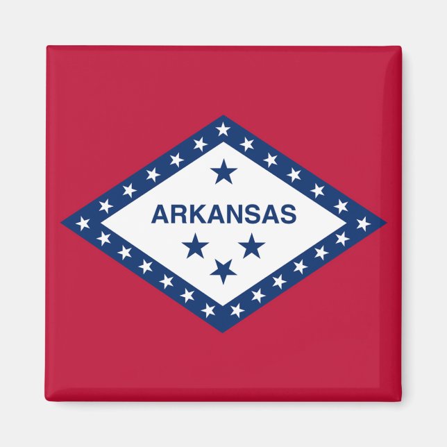 Imán Bandera estatal de Arkansas (Frente)