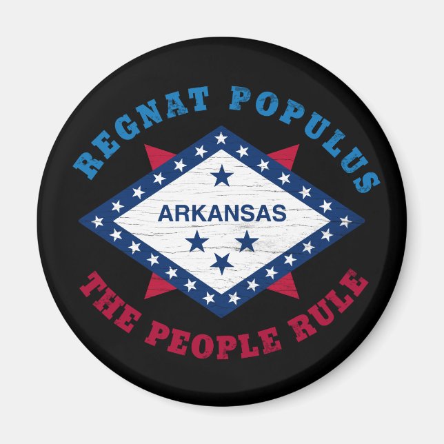 IMÁN BANDERA ESTATAL DE ARKANSAS (Frente)