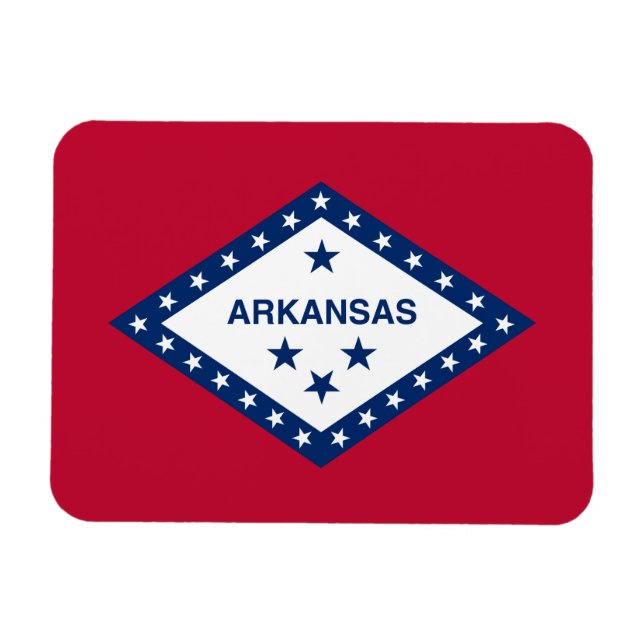 Imán Bandera estatal de Arkansas (Horizontal)