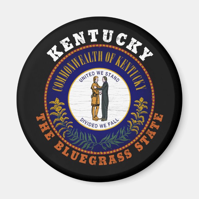 IMÁN BANDERA ESTATAL DE BLUEGRASS DE KENTUCKY (Frente)