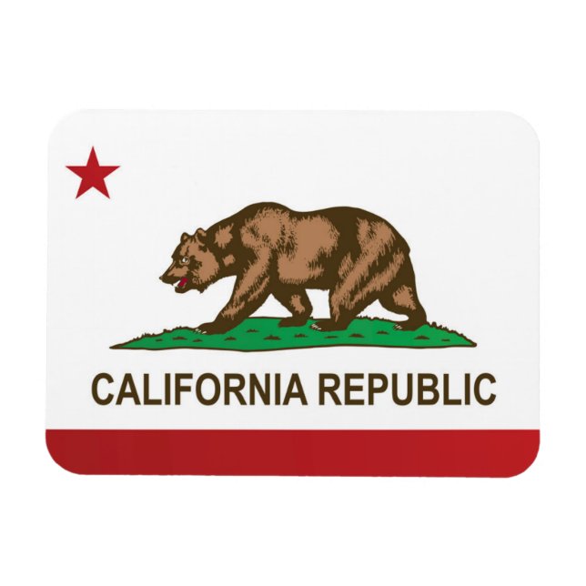 Imán Bandera estatal de California, Estados Unidos (Horizontal)