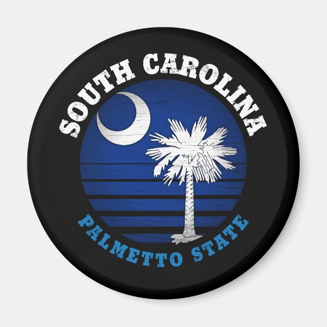 IMÁN BANDERA ESTATAL DE CAROLINA PALMETTO DEL SUR (Frente)
