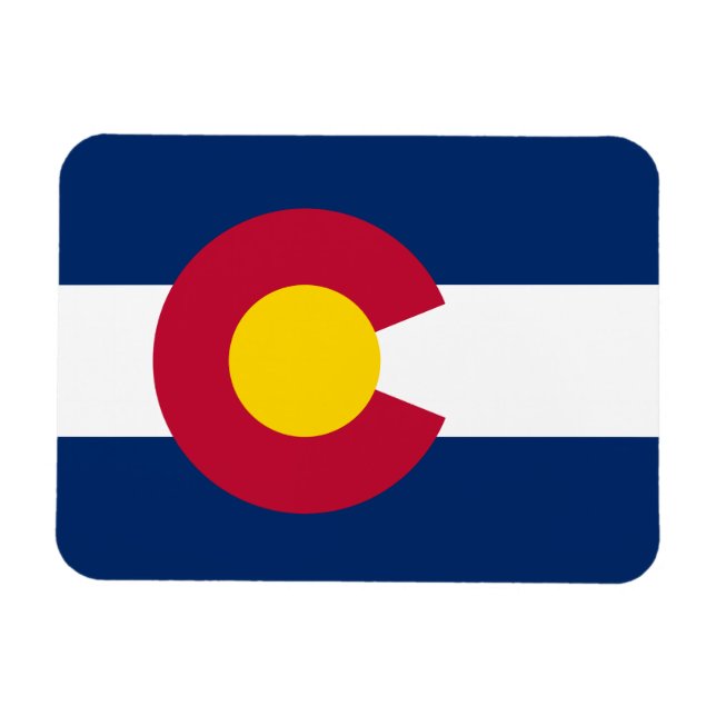 Imán Bandera Estatal de Colorado (Horizontal)