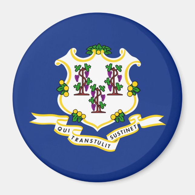Imán Bandera estatal de Connecticut (Frente)
