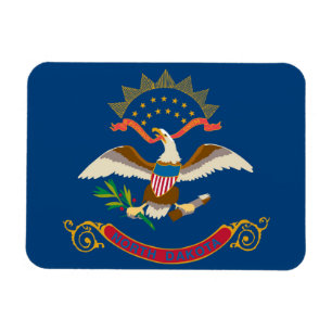 Imán Bandera estatal de Dakota del Norte, Estados Unido