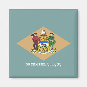 Imán Bandera estatal de Delaware (DE, EE.UU.)