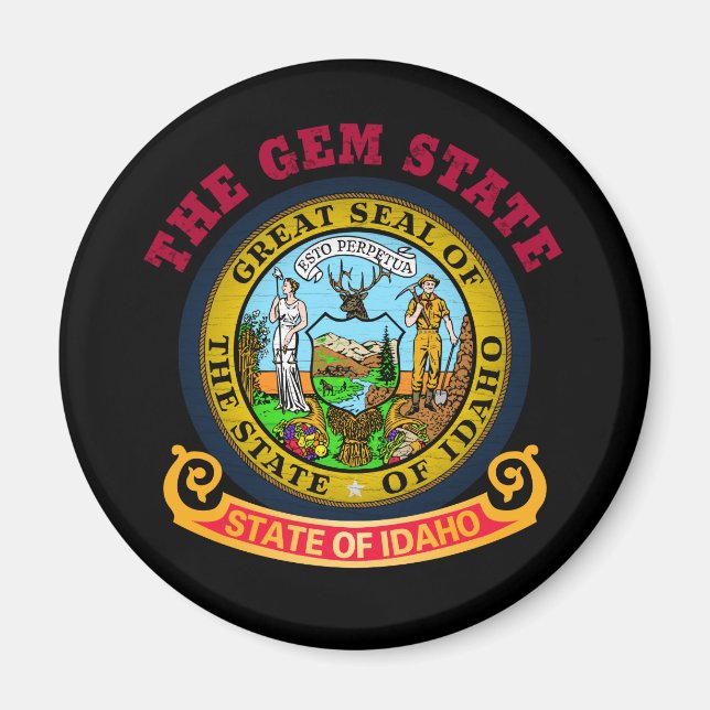 IMÁN BANDERA ESTATAL DE IDAHO CROSSROADS (Frente)