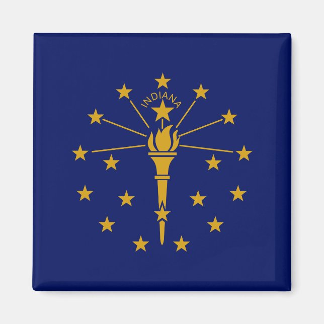 Imán Bandera estatal de Indiana (Frente)