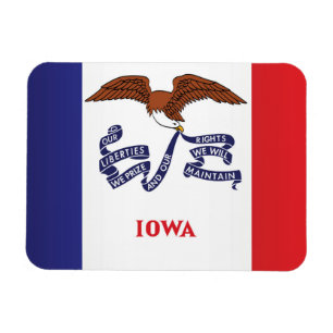 Imán Bandera estatal de Iowa, Estados Unidos
