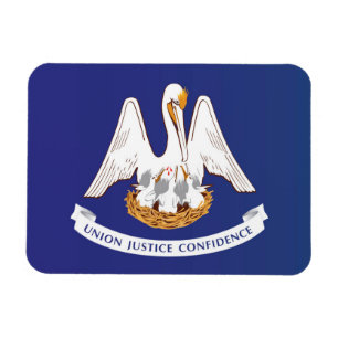 Imán Bandera estatal de Luisiana, Estados Unidos