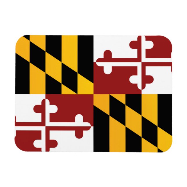 Imán Bandera estatal de Maryland, Estados Unidos (Horizontal)