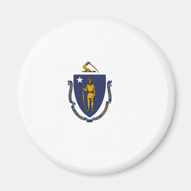 Imán Bandera estatal de Massachusetts (Frente)