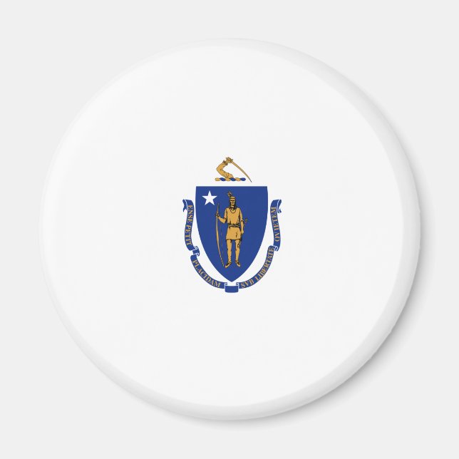 Imán Bandera estatal de Massachusetts (Frente)