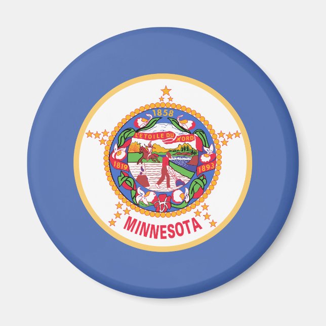 Imán Bandera estatal de Minnesota (Frente)