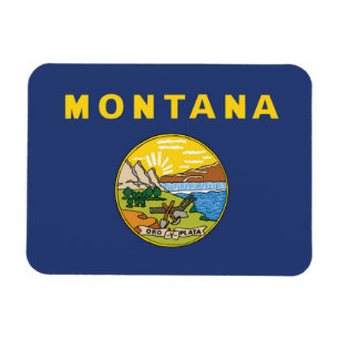 Imán Bandera estatal de Montana, Estados Unidos