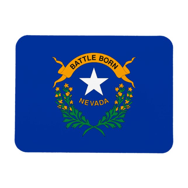 Imán Bandera Estatal de Nevada (Horizontal)