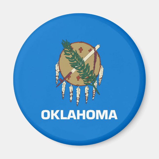 Imán Bandera estatal de Oklahoma (Frente)