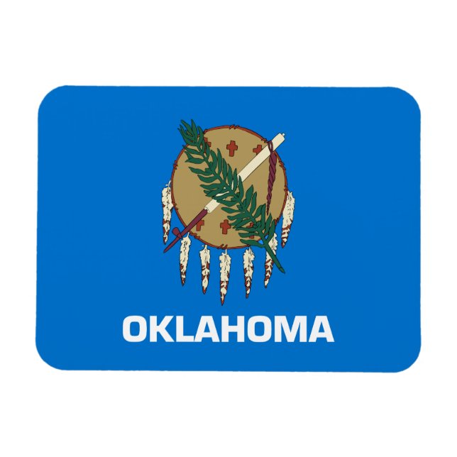 Imán Bandera estatal de Oklahoma (Horizontal)
