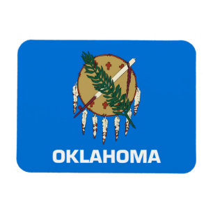 Imán Bandera estatal de Oklahoma, Estados Unidos