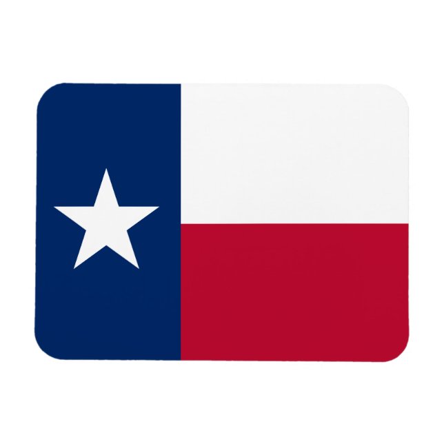 Imán Bandera Estatal de Texas (Horizontal)