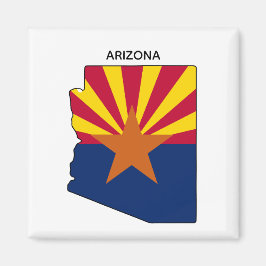 Imán Bandera estatal del mapa del estado de Arizona