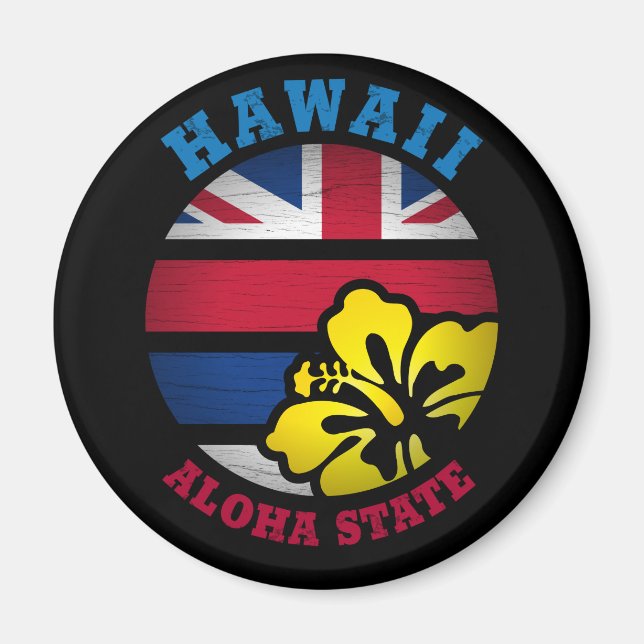 IMÁN BANDERA ESTATAL HAWAII ALOHA (Frente)