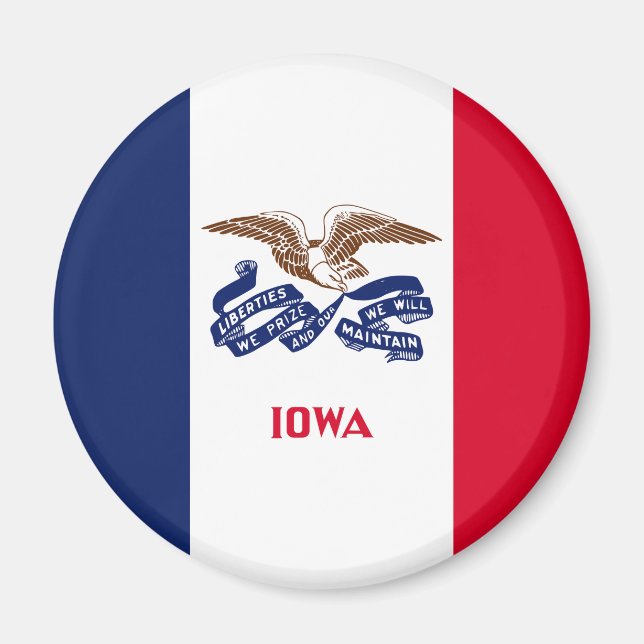 Imán Bandera Estatal Iowa (Frente)