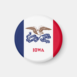 Imán Bandera Estatal Iowa Estados Unidos