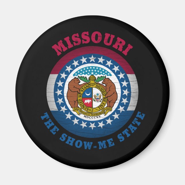 IMÁN BANDERA ESTATAL MISSOURI SHOW-ME (Frente)