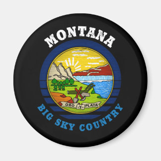 IMÁN BANDERA ESTATAL MONTANA BIG SKY
