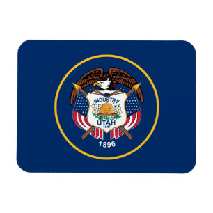Imán Bandera Estatal Patriótica Utah