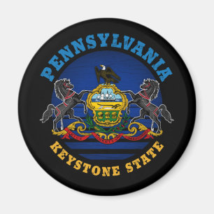 IMÁN BANDERA ESTATAL PENNSYLVANIA KEYSTONE