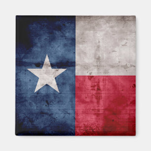 Imán Bandera Estatal Weathered Vintage Texas