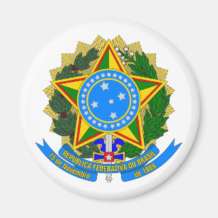 Imán bandera estrella emblema símbolo escudo país Brasi
