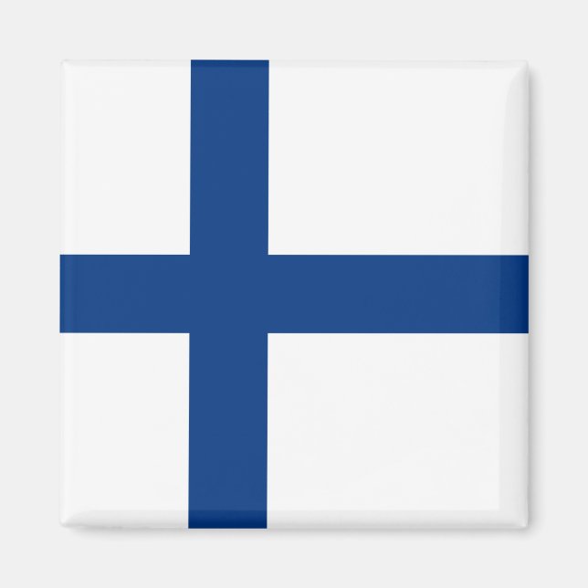 Imán Bandera finlandesa (Finlandia) (Frente)