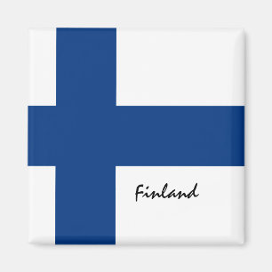 Imán Bandera finlandesa y vacaciones en Finlandia, faná