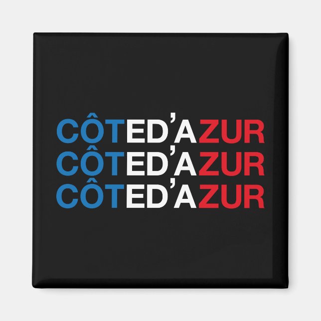 Imán Bandera francesa COTE D'AZUR (Frente)